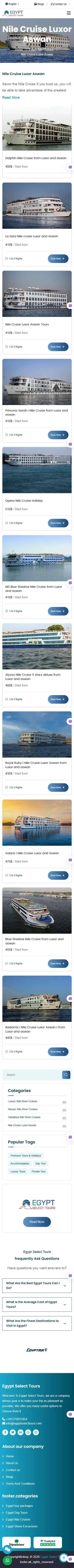 Egypt Select Tours – موقع سياحة mobile